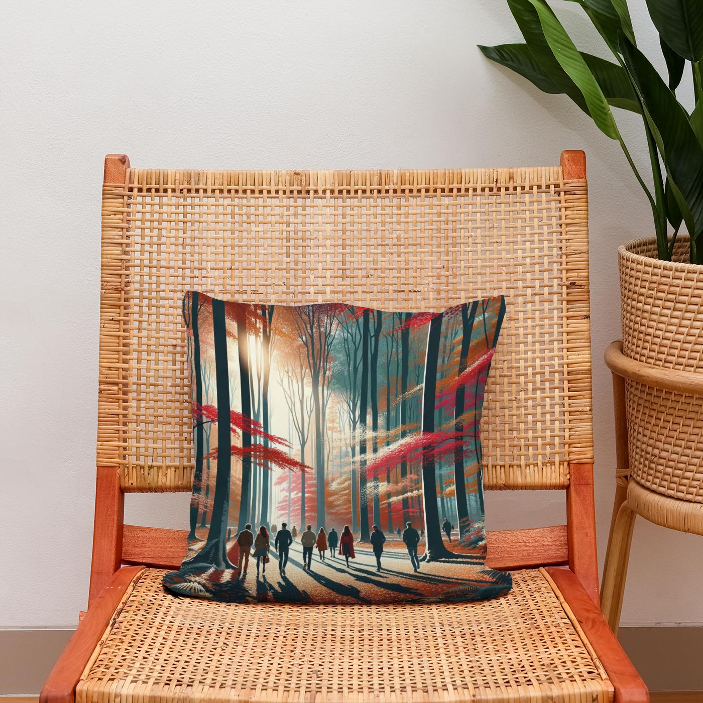 Autumnal Harmony Cotton Cushion
