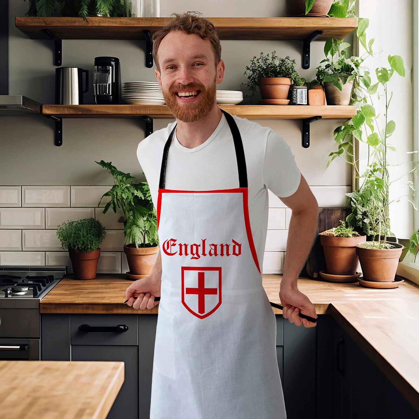 England! St George Shield - Novelty - Water-Resistant Adults Apron