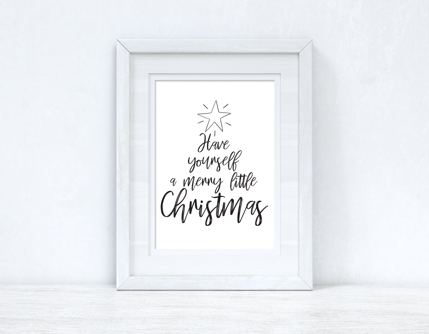 Star Have Yourself A Merry Christmas Seasonal Wall Home Decor Print