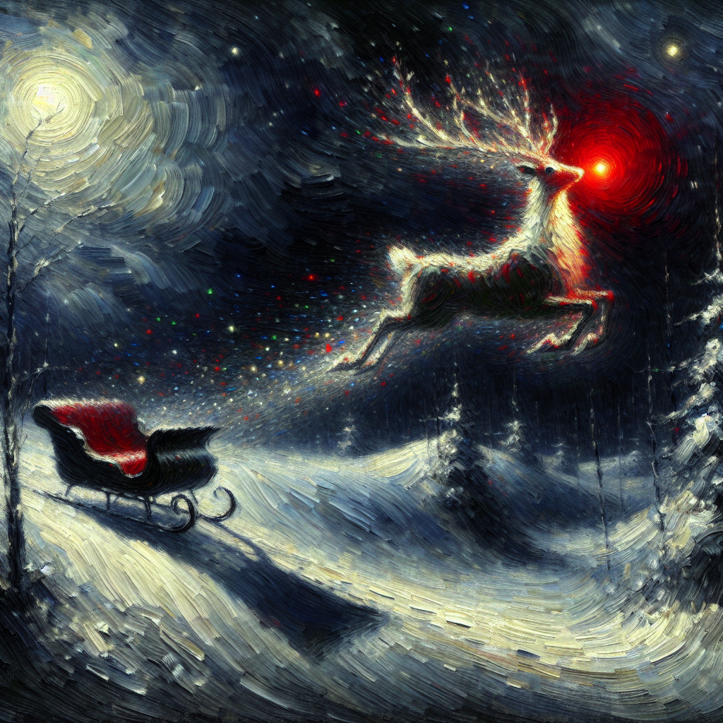 Stardust Christmas Night Canvas