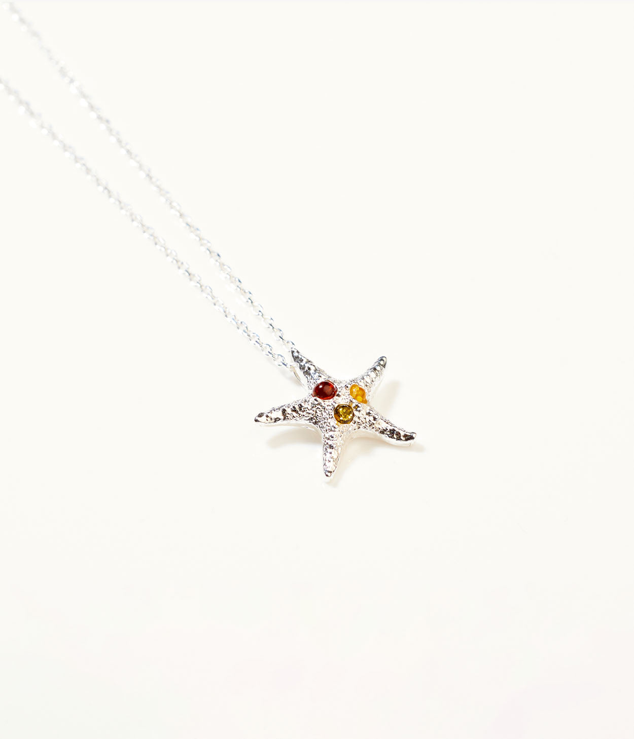 Amber Starfish Necklace