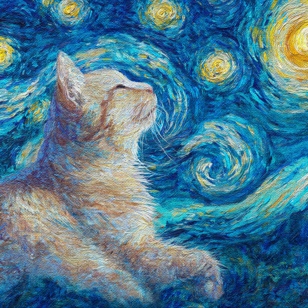 Starry Cat Canvas