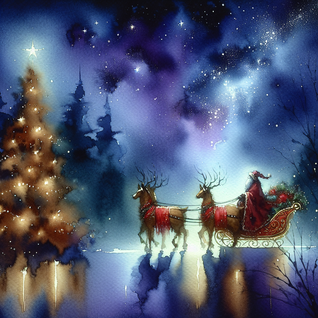 Starry Christmas Melancholia Canvas