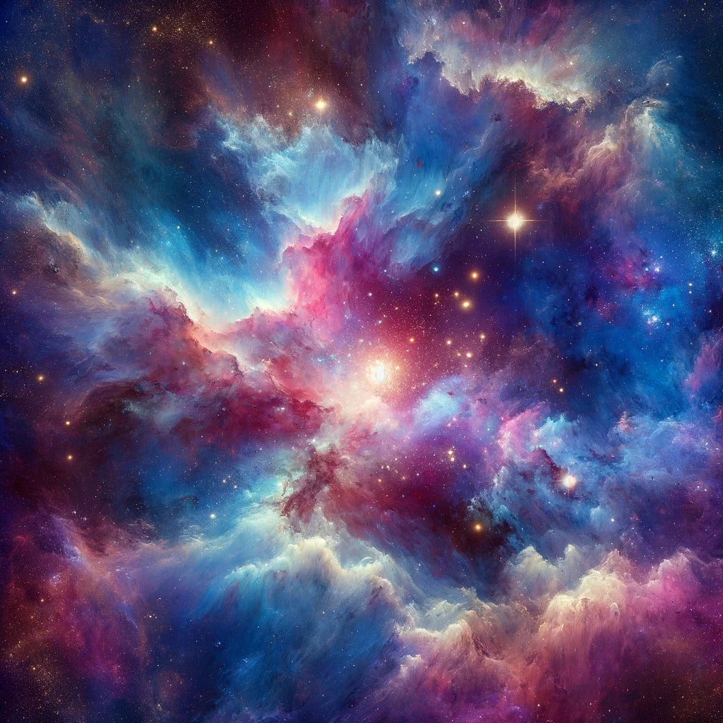 Starry Nebula Artwork Cotton Cushion