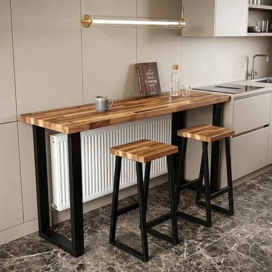 Staved Walnut Breakfast Bar