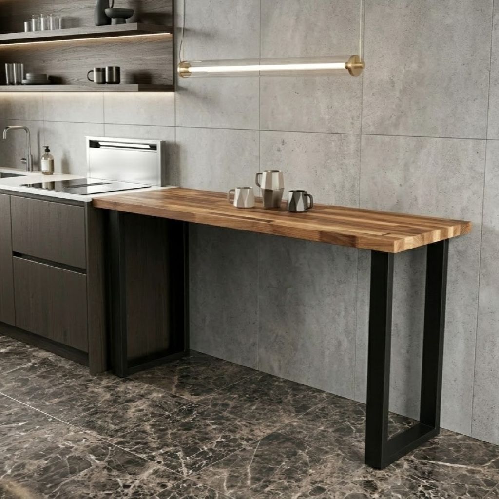 Staved Walnut Breakfast Bar
