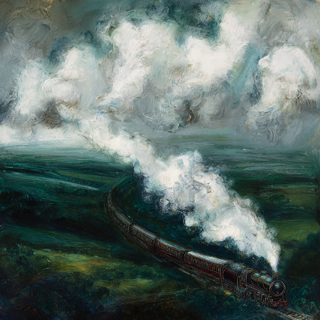 Steam Train Heraldry Canvas