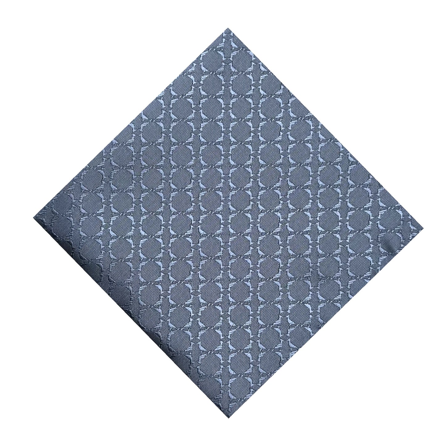Steel Blue Textured Pocket Square