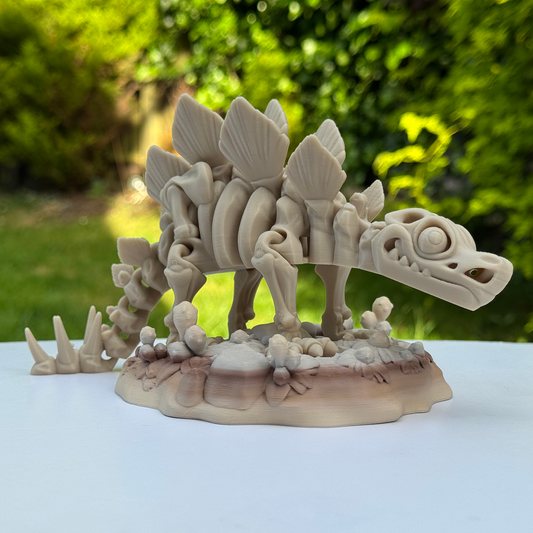3D Printed Skeleton Stegosaurus | Articulated Dinosaur Figure