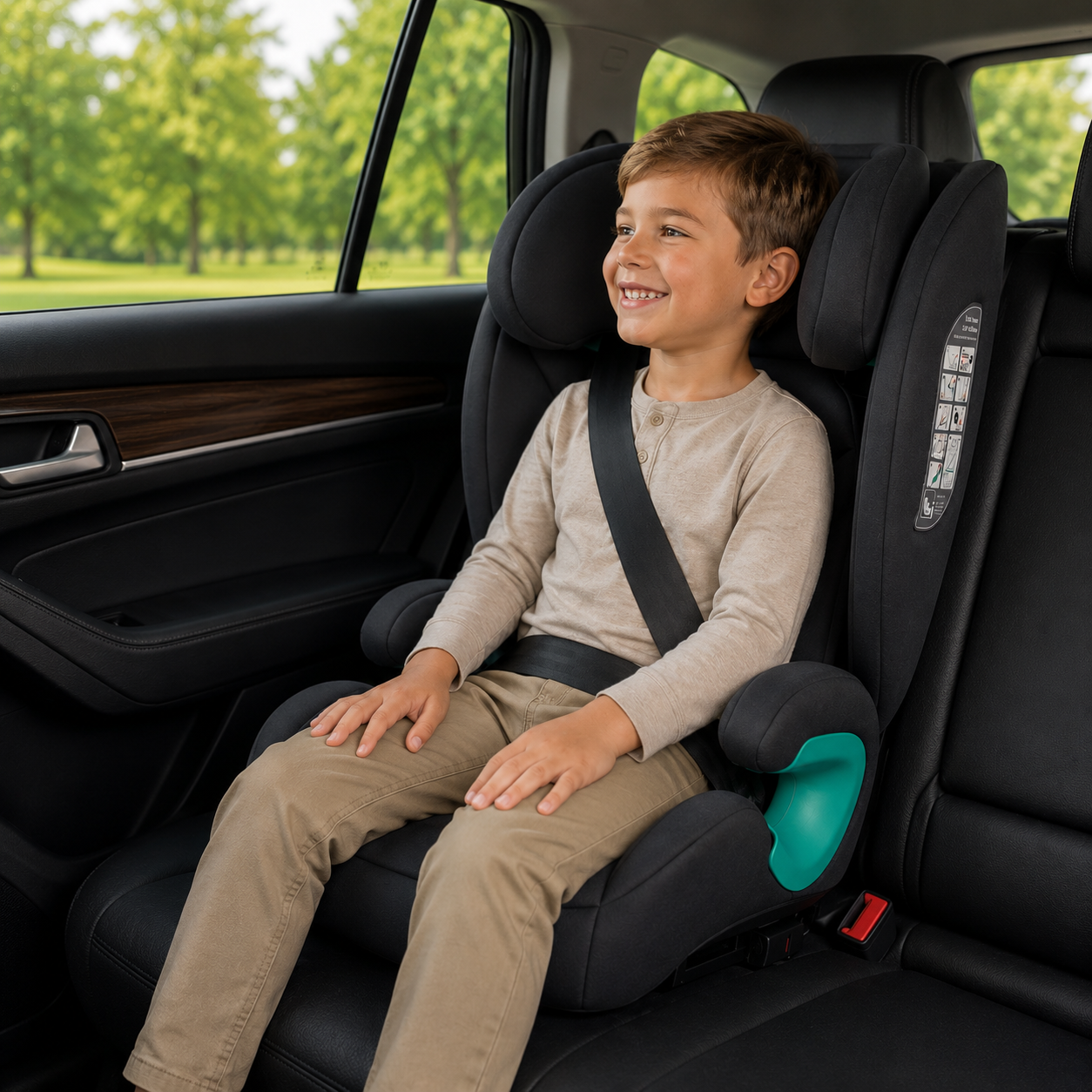 For Your Little One Stepup I-Size Belted 2/3 Car Seat Booster Seat - Slate Mist (4-12 Years)