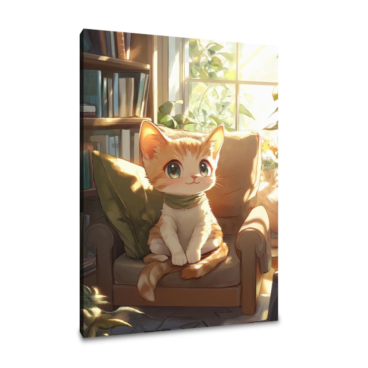 Whiskered Serenity Canvas