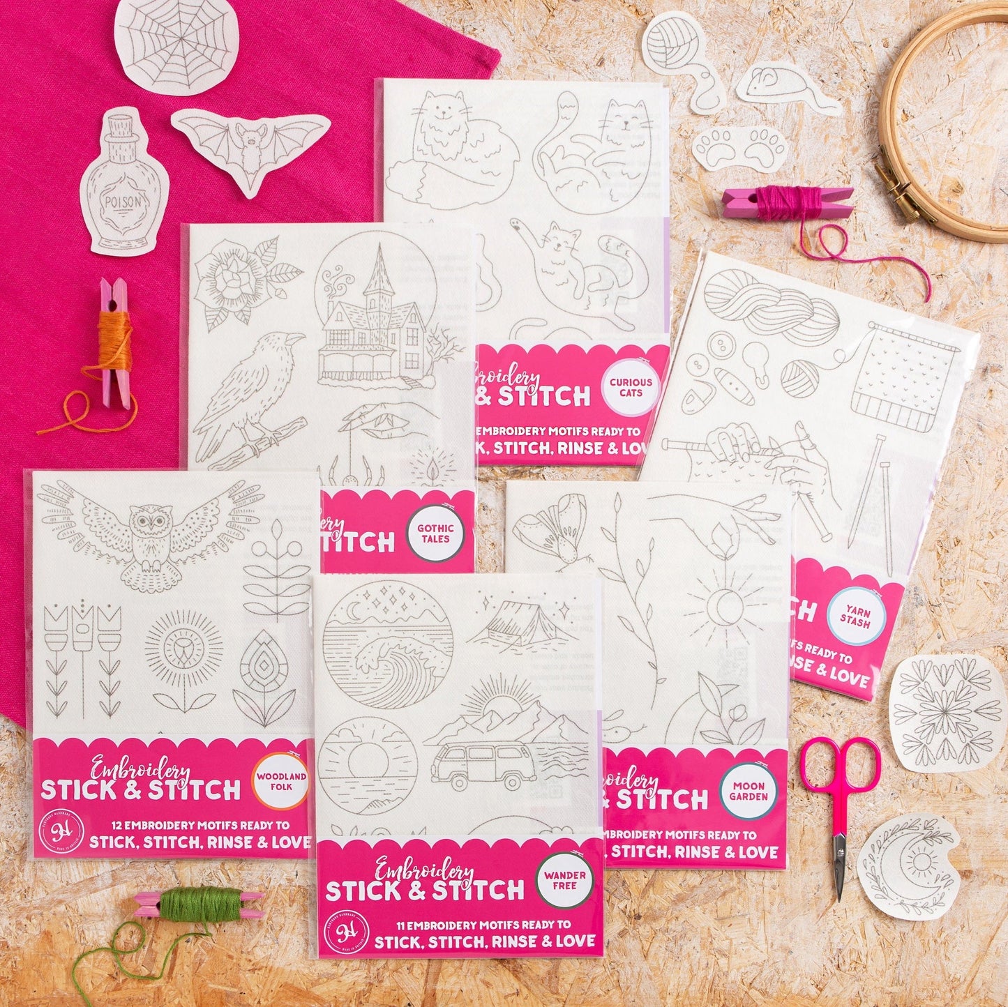 'Sewing Circle' Quilting and Dressmaking Stick & Stitch Embroidery Pack
