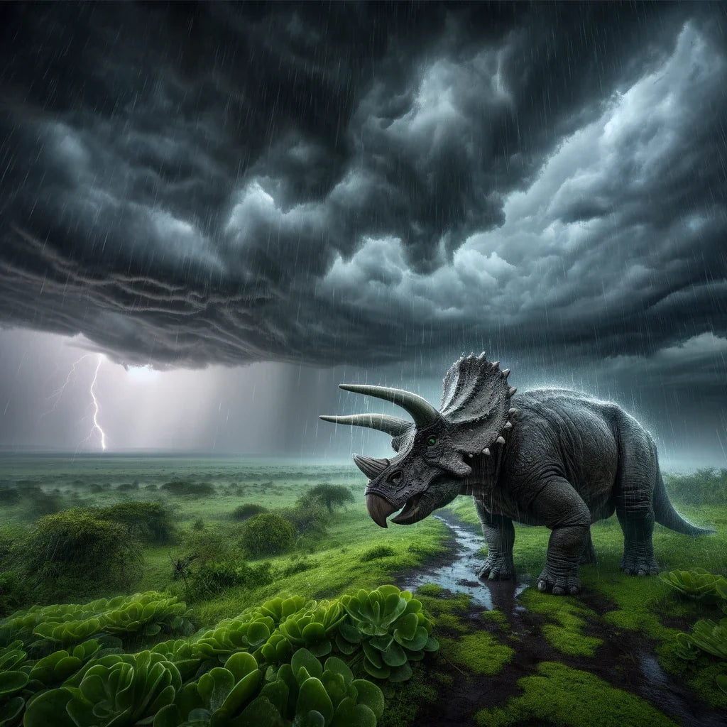 Stormwatch Triceratops Canvas