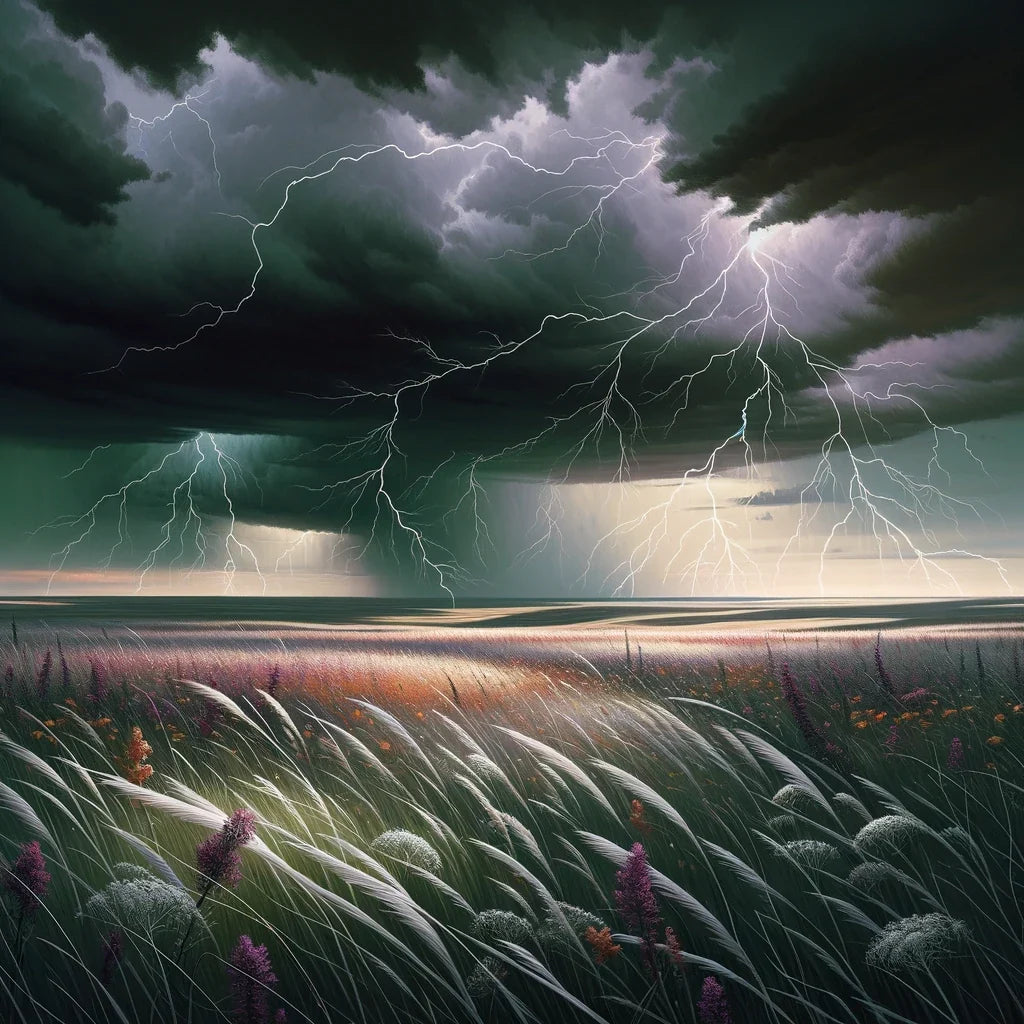 Stormy Prairie Power Canvas