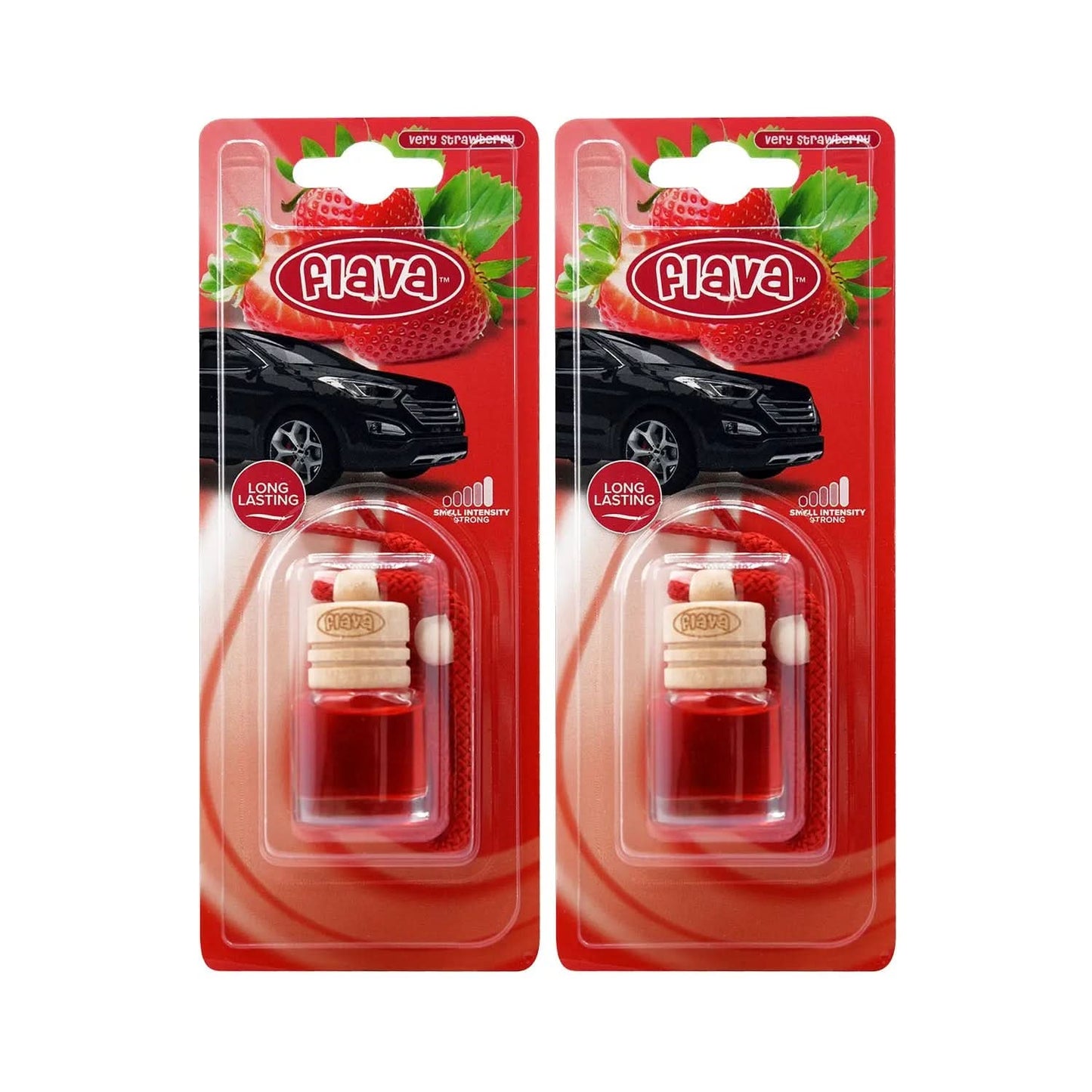 Flava Wood Scent Car Air Freshener - Very Strawberry