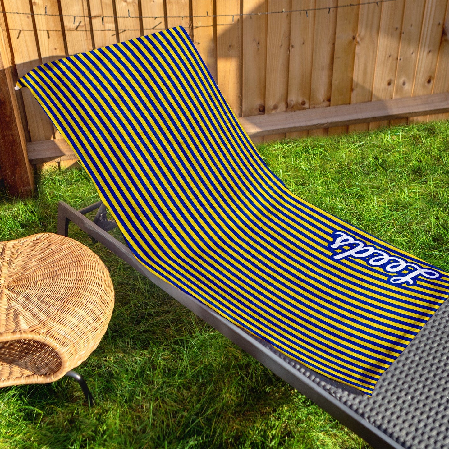 Leeds - Stripes - Microfibre Retro Beach Towel - 150cm x 75cm