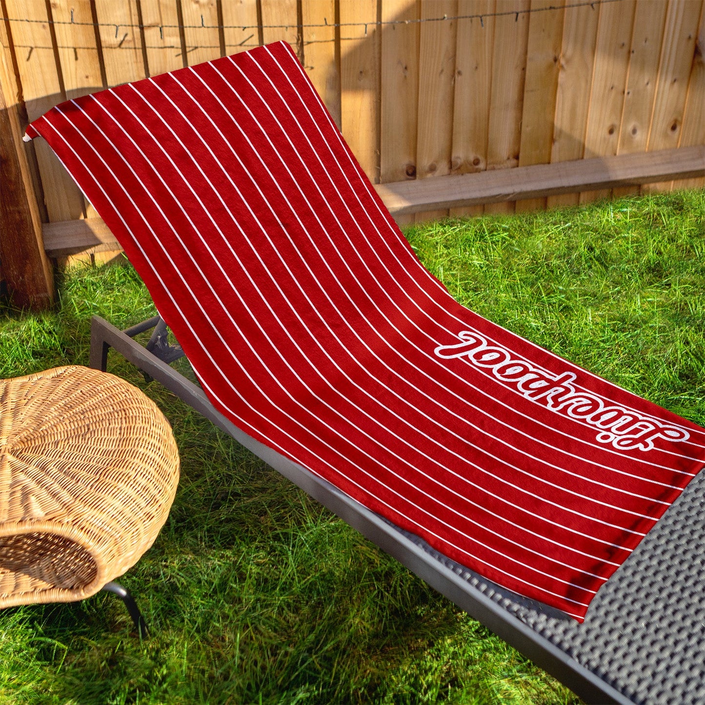 Liverpool - Stripes - Microfibre Retro Beach Towel - 150cm x 75cm