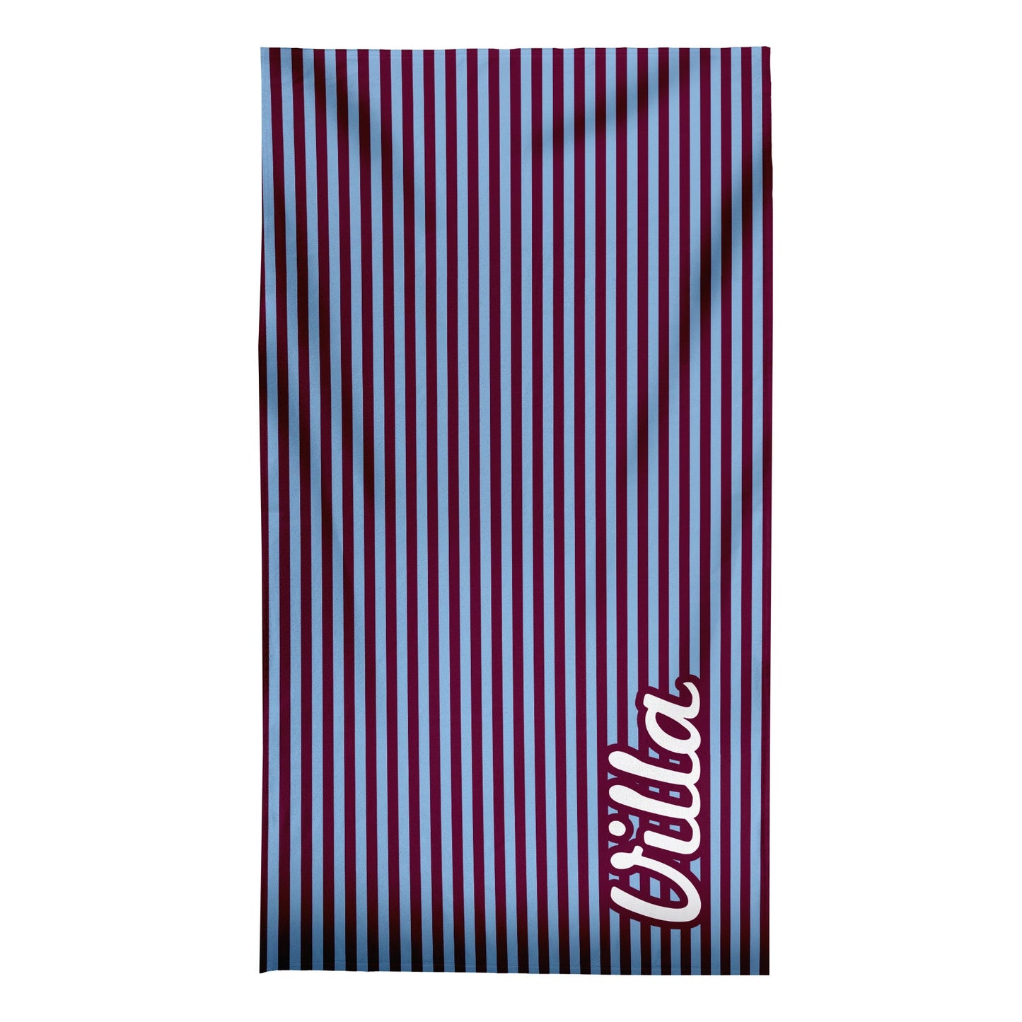 Aston Villa - Stripes - Microfibre Retro Beach Towel - 150cm x 75cm