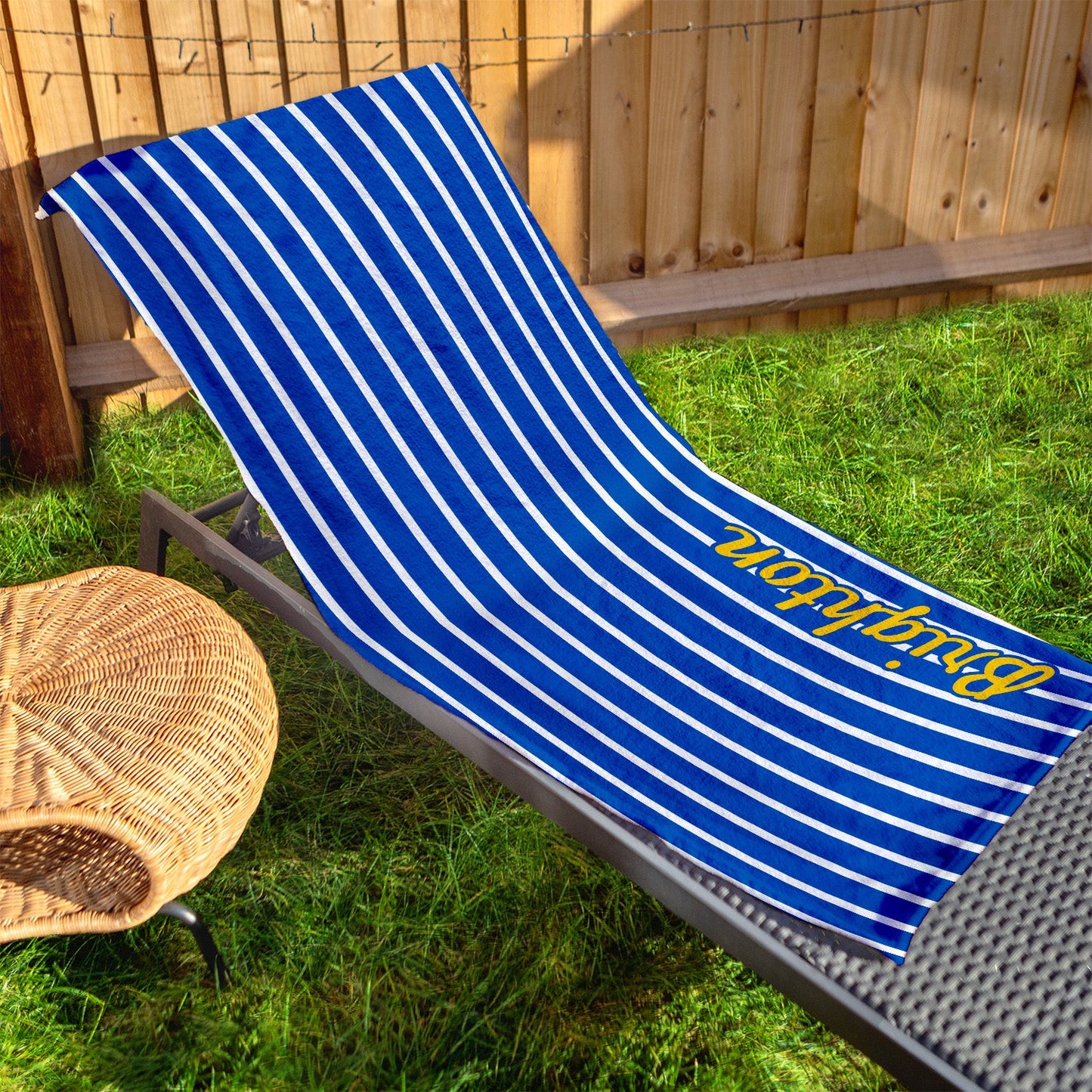Brighton - Stripes - Microfibre Retro Beach Towel - 150cm x 75cm