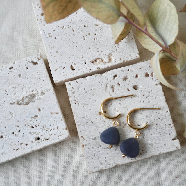 Terra Stud Huggie Pebbles