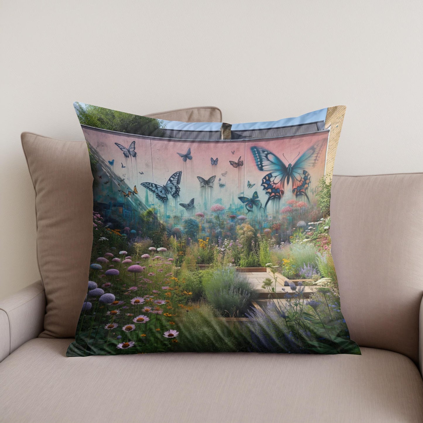 Suburban Secret Garden Cotton Cushion