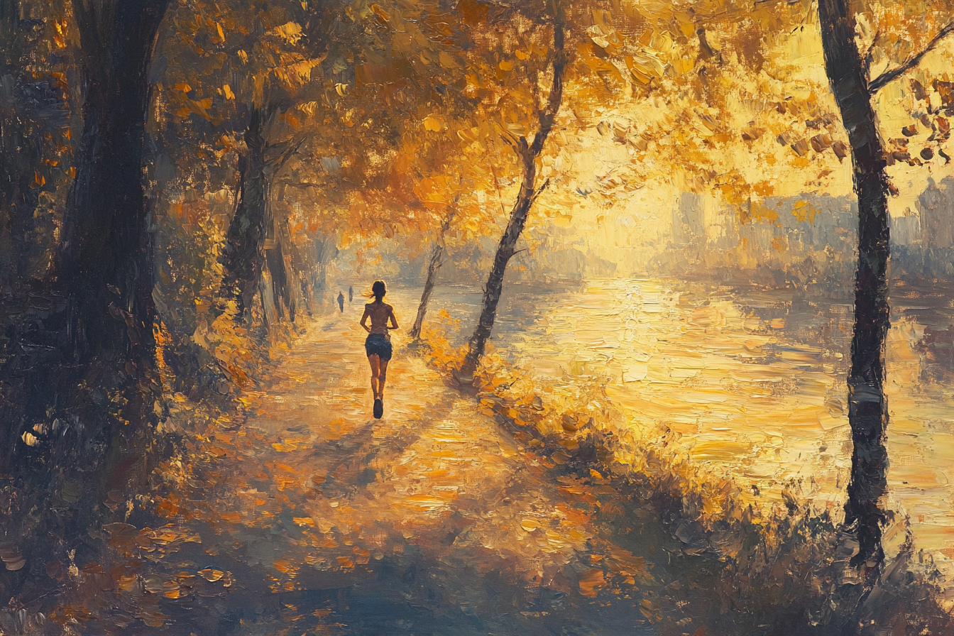 Success Runner's Sunrise Canvas