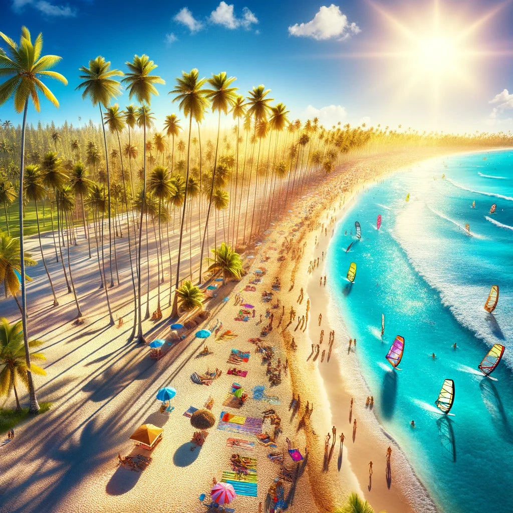 Summer Beach Panorama Canvas