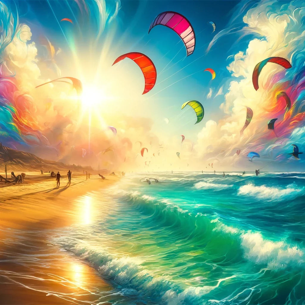 Summer Kitesurfing Bliss Cotton Cushion