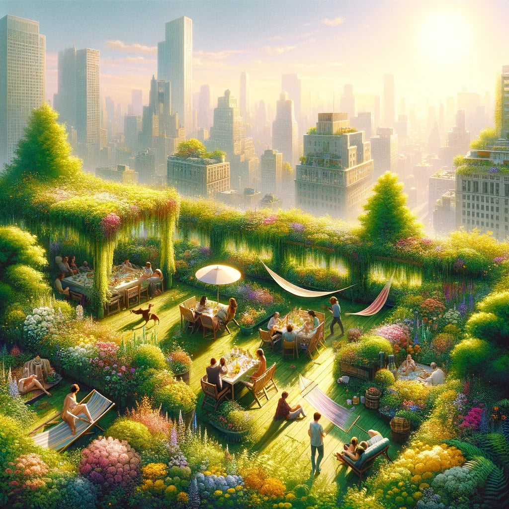 Summer Urban Oasis Canvas
