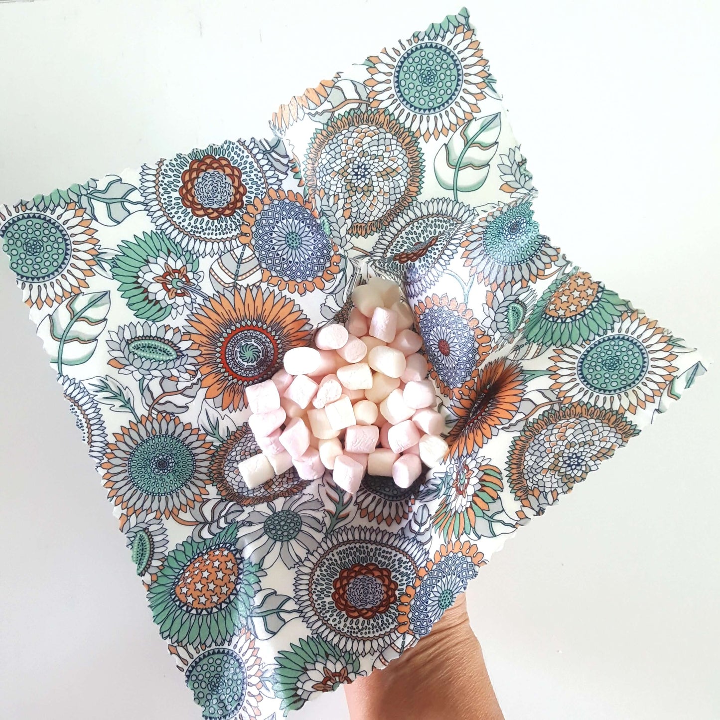 Honey Bee Good Set of 3 Handmade Beeswax Wraps | Sunflowers