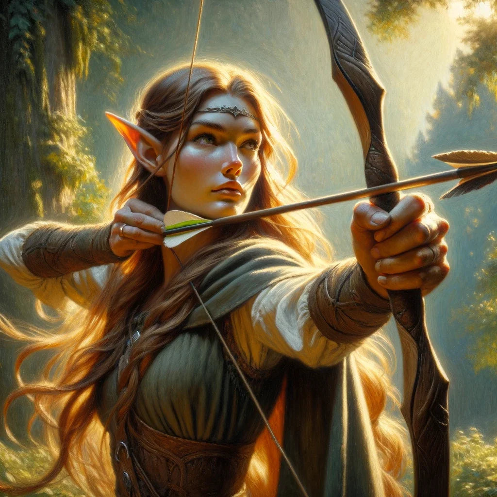 Sunlit Archer Elf Canvas