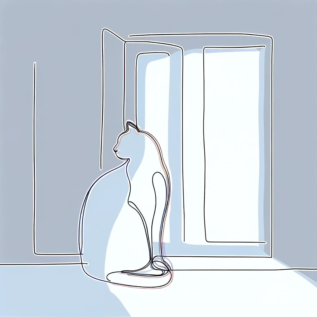 Sunlit Feline Grace Cotton Cushion