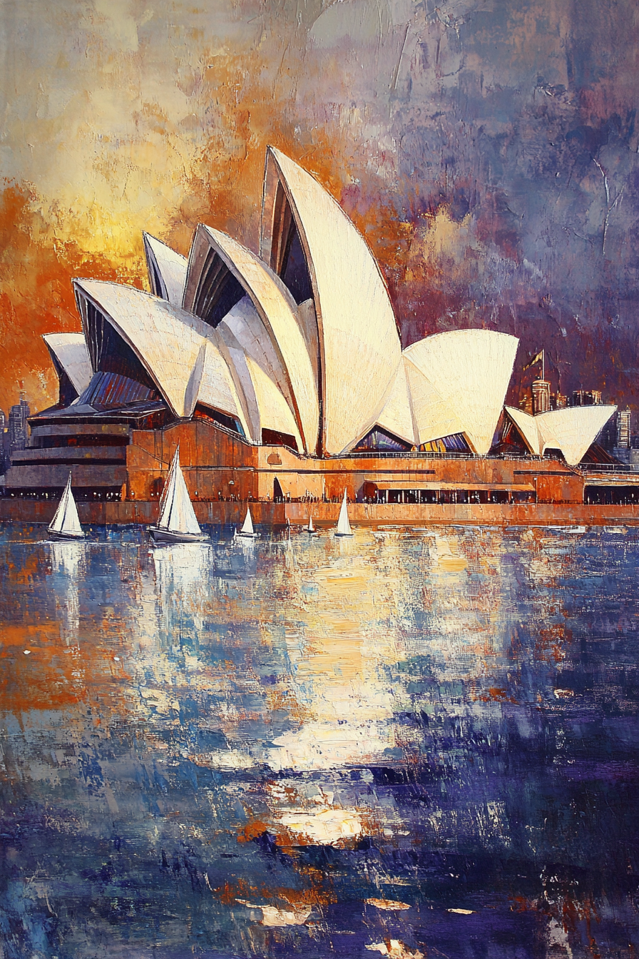 Sunlit Sydney Opera Canvas