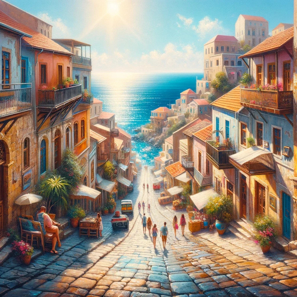 Sunny Mediterranean Charm Canvas