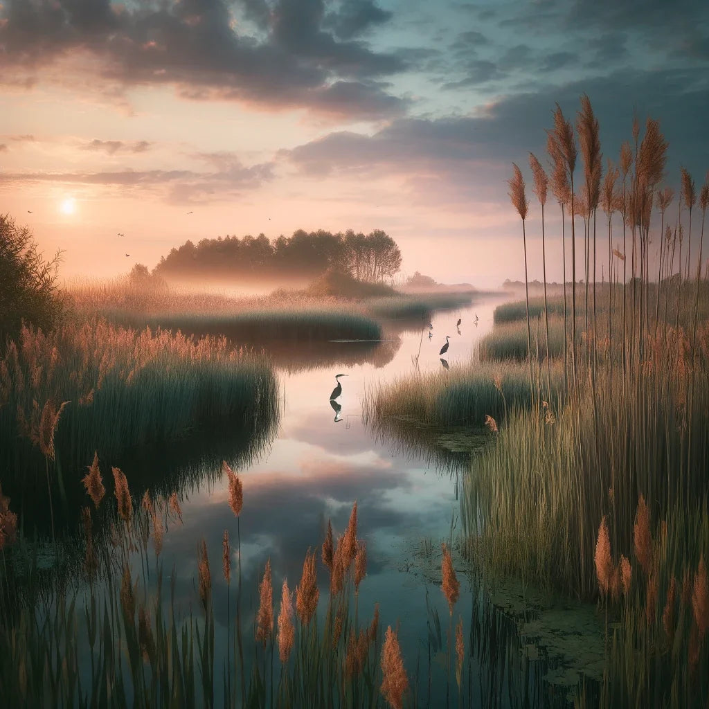 Sunrise Marsh Serenity Canvas