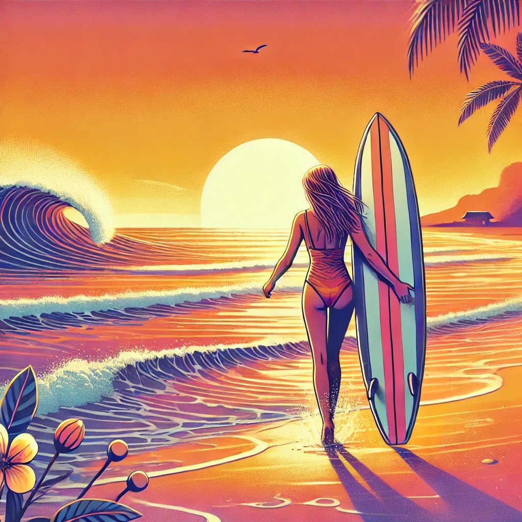Sunset Surf Canvas