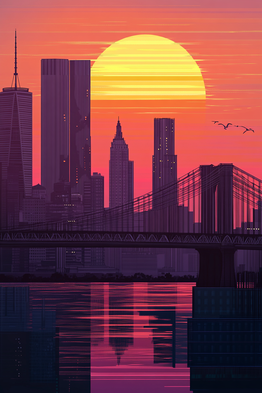 Sunset Cityscape Canvas