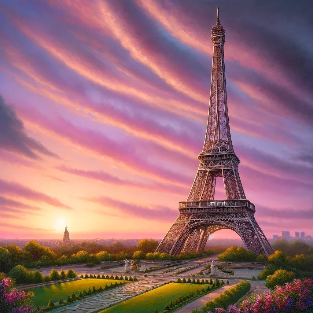 Sunset Eiffel Canvas