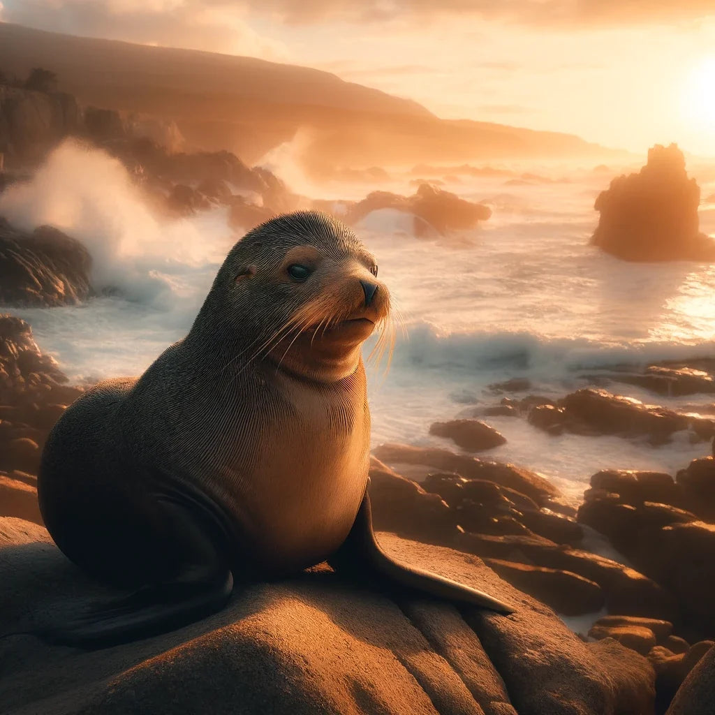 Sunset Seal Canvas