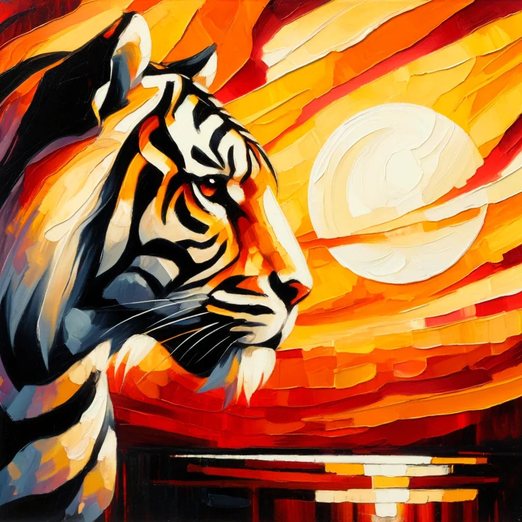 Sunset Tiger Blaze Canvas