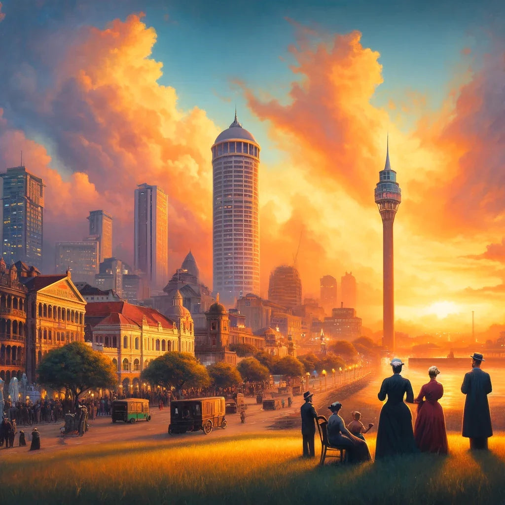 Sunset in Colombo Canvas