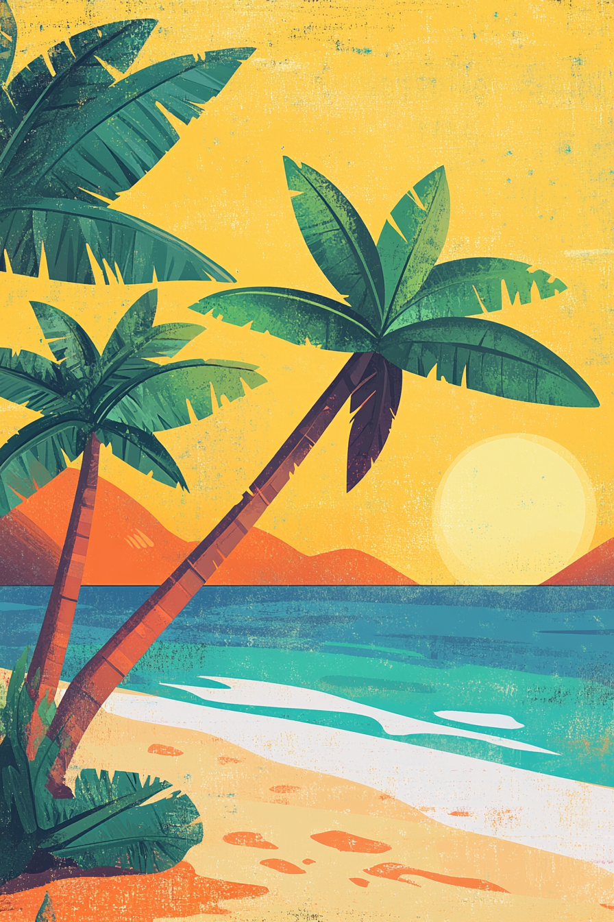 Sunshine Palms Canvas