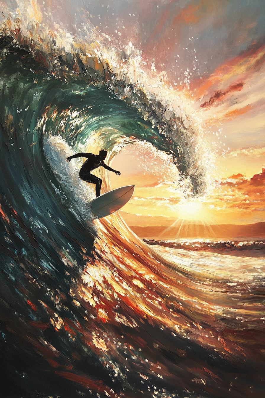 Surfer’s Sunset Canvas