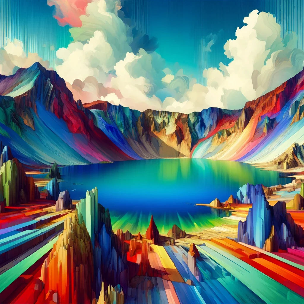 Surreal Crater Canvas
