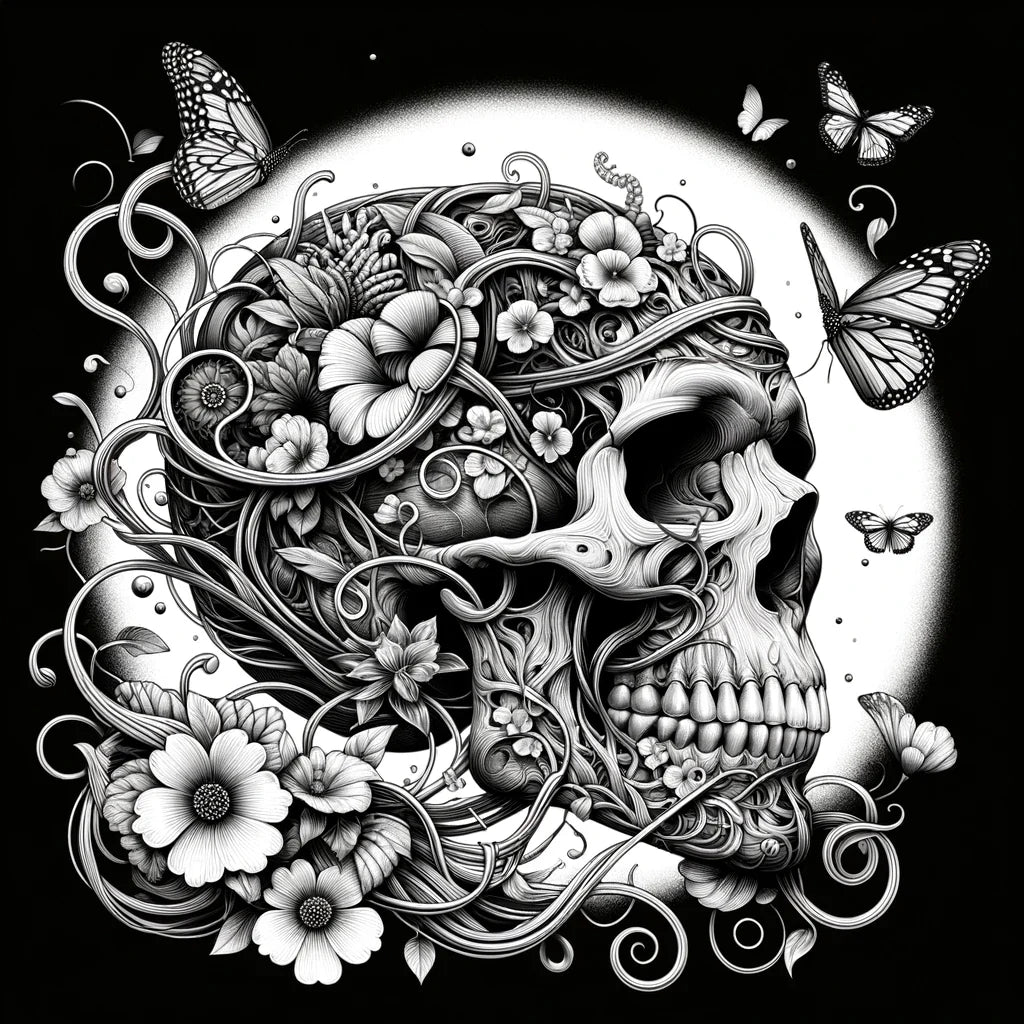 Surreal Skull Canvas
