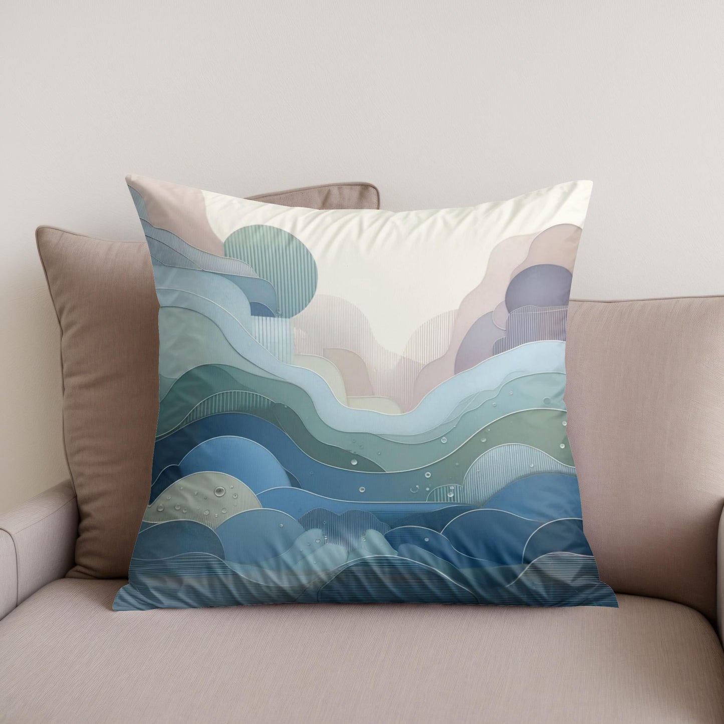 Tranquil Depths Cotton Cushion