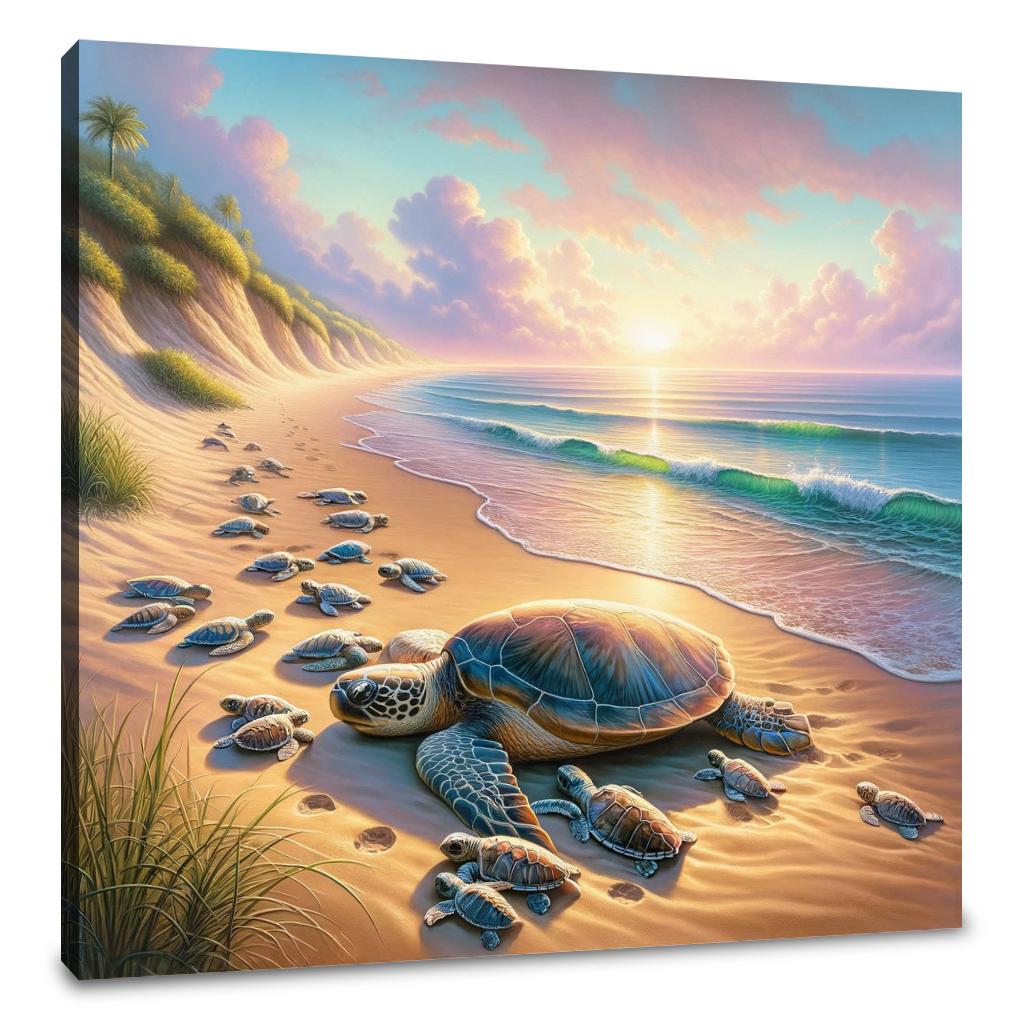 Turtle Haven Dawn Canvas