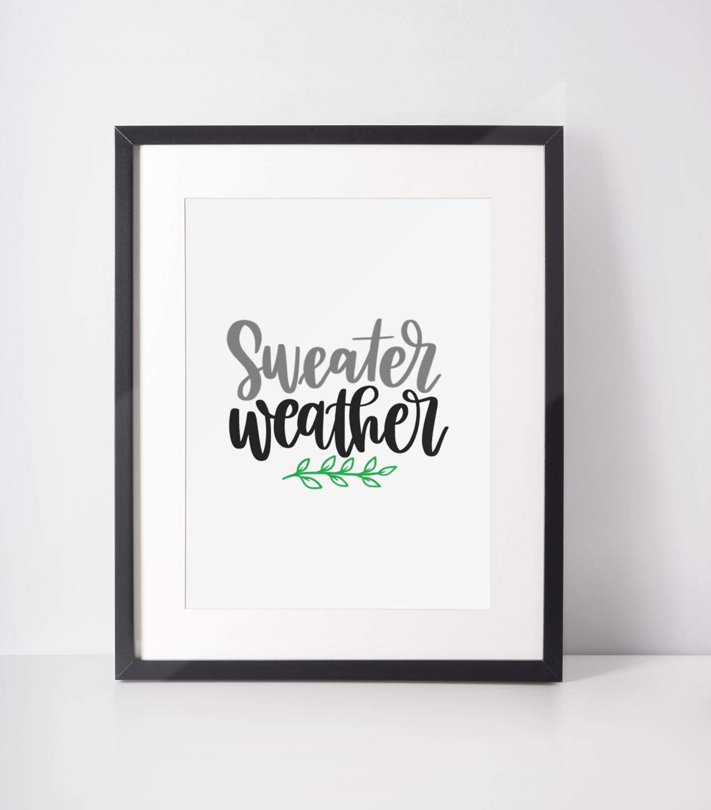 Sweater Weather Autumn Seasonal Wall Home Decor Print