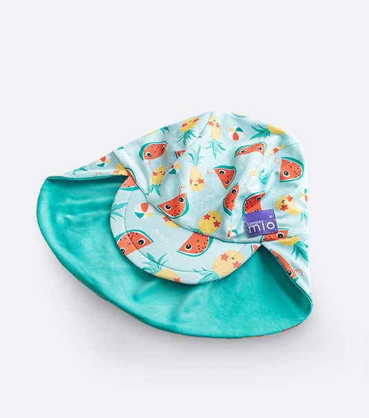 UPF 40+ Reversible Swim Hat for Babies in Tropical