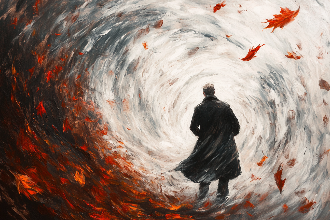 Swirling Autumn Memories Canvas